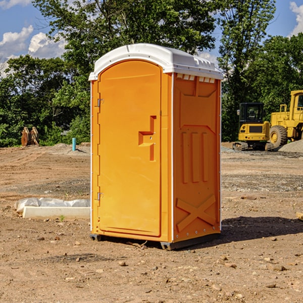 how often are the porta potties cleaned and serviced during a rental period in Sedan